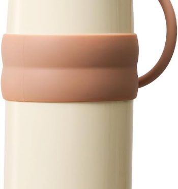 22oz Insulated Water Bottle, Tumblers for Women, Slim Water Bottle, Leak Proof Water Bottles for Coffee, Tea (Beige)