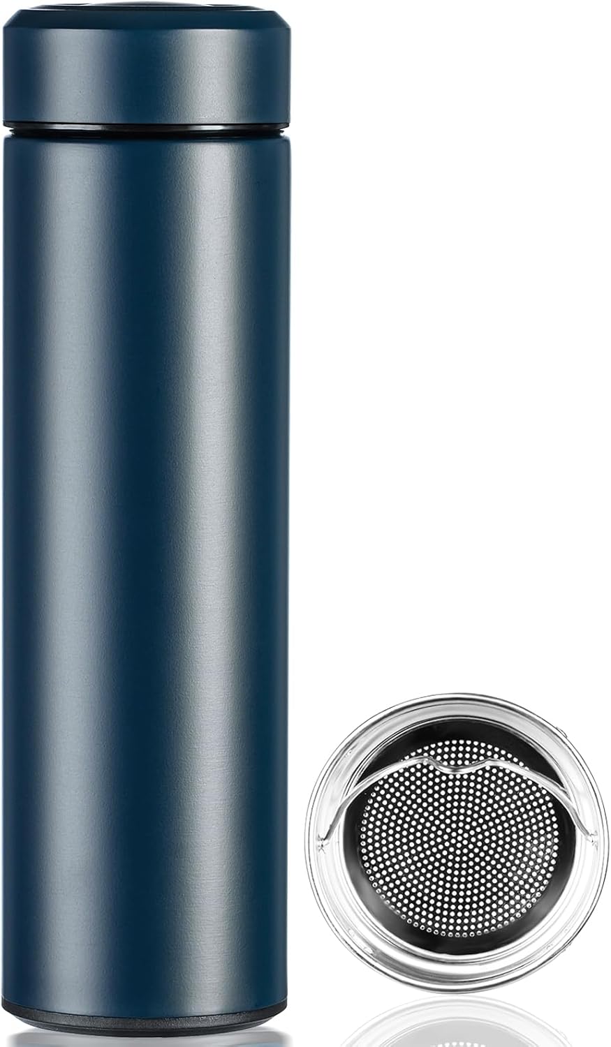 Insulated Water Bottle,17 oz Stainless Steel Thermo, Double Wall Vacuum Water Bottle, Metal Water Bottle Keeps Hot for 12 Hrs, Cold for 24 Hrs, for Coffee, Drinks