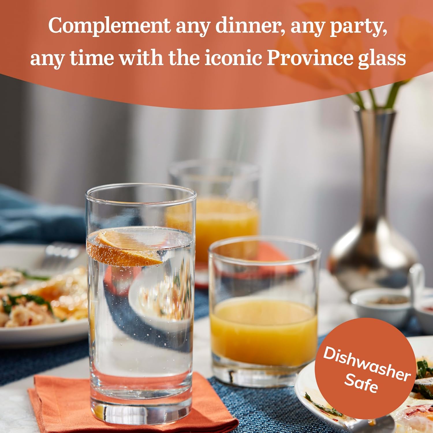 Tumbler and Rocks Glass Set, Elegant Drinkware Glasses Set, Tall Drinking Glasses with Modern Lines, Drinking Glasses Set of 16 - Image 2